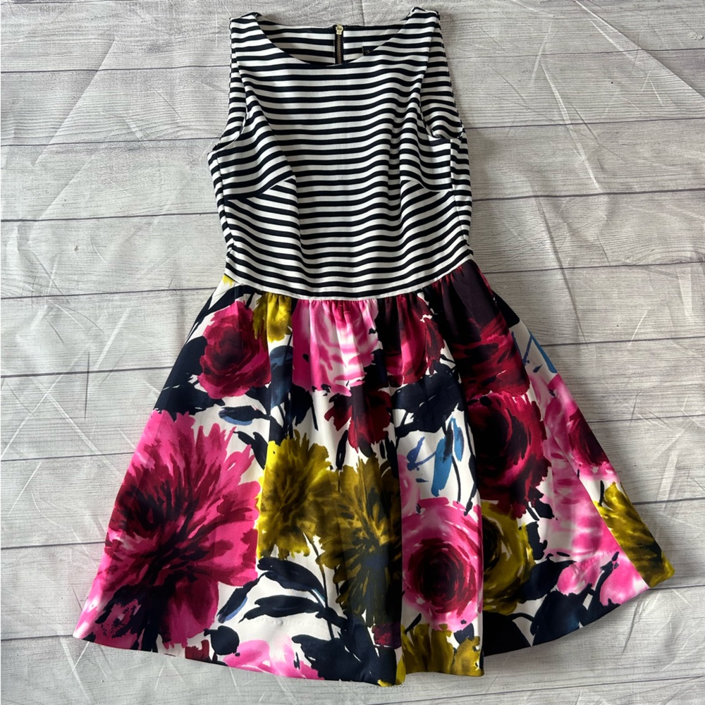Just… Taylor Striped and Floral Dress